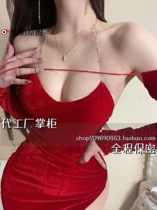 ชุดเดรสเกาะอกสไตล์จีนโบราณ ชุดนอนฤดูร้อนสำหรับผู้หญิง เสื้อผ้าทำงาน ชุดนอนฤดูร้อน ชุดเดรสเกาะอก ชุดเดรสเกาะอกสีพื้น