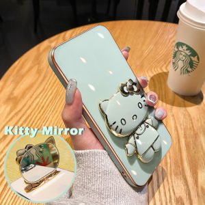 Casing Ponsel untuk Infinix Hot 20 Play Hot 20i Zero 5G Case penutup lembut Hp Gel silika Casing pelapisan permukaan Cases batas kotak Phone Stands baru pola Kesing kucing Kitty lucu kartun Softcase