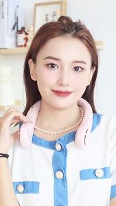 1200mAh กีฬากลางแจ้งแบบพกพา AIR Cooling พัดลมคอเล็ก USB ขนาดใหญ่ WIND Powered Wireless bladeless Neck Fan