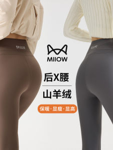 Thickened Fleece Yoga Pants High Waist Sharkskin Womens Bottoming Trousers Warm Casual High Waist Nylon Spandex Blend