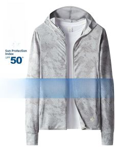 ROMON | Lomond Summer Ice Silk Ultra-Thin Breathable Mens Outdoor Fishing Skin Coat UV Protection Fashionable Urban Style Long Sleeve