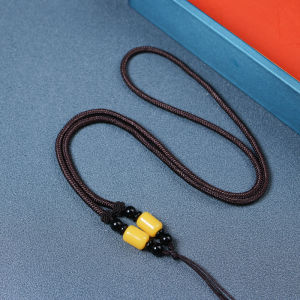 Handcrafted Gold Pendant Cord Necklace for Men And Women High End Jade Carving Hanging Ornament Rope Durable Material