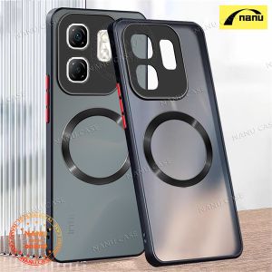 NANU [Eagle Eye] for Vivo V40 Lite 4G 5G Phone Case Magnetic Suction Casing Shockproof TPU Soft Case Matte Semi Transparent Back Skin Friendly Feel Hard Cover Camera Protection Shell