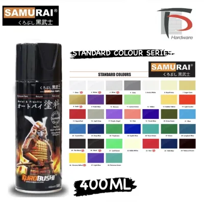 [100% ORIGINAL] SAMURAI STANDARD COLOUR SERIES SPRAY PAINT - 400ML *BLACK / WHITE / RED / YELLOW*