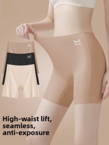 MiiOW | Ice Silk Seamless Safety Pants Womens Anti-Light Underwear Three-In-One High Waist Hip-Lifting Invisible Boxer Shorts