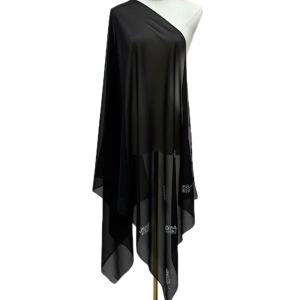 Jifang ผ้าคลุมไหล่ฮิญาบมุสลิมผ้าพันหัวผ้า Pashmina มีฟองผ้าคลุมไหล่ผ้าชีฟองเพชรปลอมชุบเงิน QT24