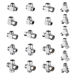 Angle Valve G1/2 Connector Shunt Adapter Tap Connector Shower Faucet Pipe Adapter Durable