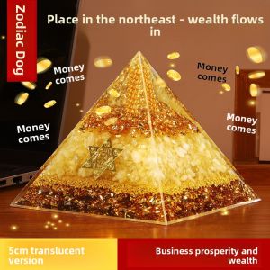 SHANYANG | Gold Attracting Pyramidal Crystal Decor for Wealth Accumulation