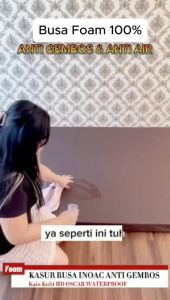 Full Set Kasur Busa TEBAL 10 CM + Bantal Anti Air/ Waterproof Empuk Uk 170x90 Cm