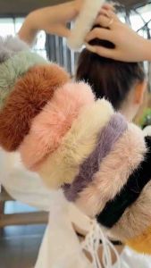 Cute Plush Hair Rope Head Rope Ponytail Head Hair Ring - Japanese and Korean Style, Assorted Colors Available