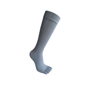 Man Five Finger Socks Long Cotton Striped High Tube Compression Business Sweat-Absorbing Breathable Warm Fitness Sport Toe Socks