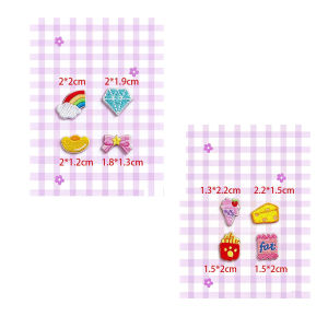 DUTRIEUX | Cute Mini Self-adhesive Embroidery Patch Combination Decoration Notebook Stationery Bag Clothing Handmade Accessories