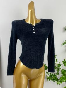 เสื้อถักสั้นกันน้ํา ผ้าขนแกะ ผู้หญิง เสื้อฐาน ฤดูใบไม้ผลิ ฤดูใบไม้ร่วง ใหม่ ไม่สม่ําเสมอ ดีไซน์ สลิมฟิต แขนยาว เสื้อสเวตเตอร์ สไตล์การเดินทาง