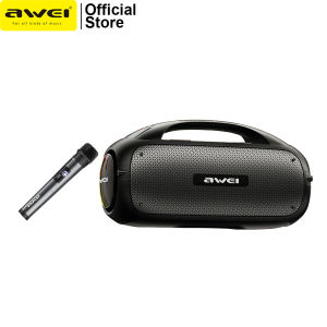 Awei Y886 Portable Outdoor Wireless Blueetooth Speaker Karaoke with Wireless Mic IPX6 Waterproof Support TF Card/AUX/USB