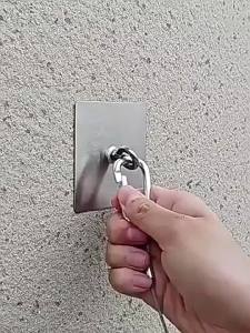 Stainless Steel Ceiling Hooks Heavy Duty Adhesive Hooks No Drill Hanging Hooks for Lanterns Plants Hammocks