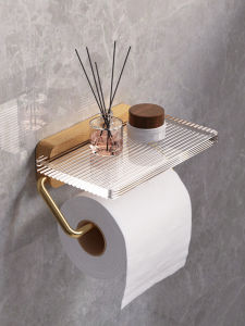 Elegant Acrylic Minimalist Punch-free Toilet Paper Holder