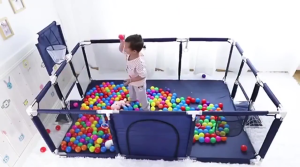 Playpen for Baby with Basketball Hoop 2 in 1 Baby Play Fence House Playground Toddler Safety Protection