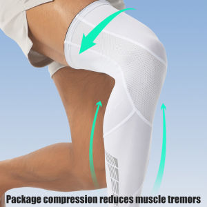 1 Pair Leg Sleeves Full Leg Compression Sleeve UV Long Leg Sleeves with Anti-slip Silicone Strips for Men Women Running