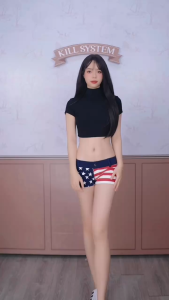 Áo thun croptop cổ lọ siêu ngắn ALIO - KILL SYSTEM