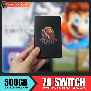RAR SWITCH Game Drive 500GB Portable HDD Full of Exclusive Premium Switch Games for PC Laptop