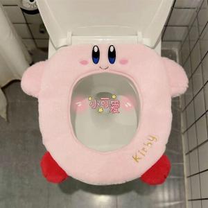 Winter Cute Cartoon Plush Toilet Seat Cover Warm Home Use Toilet Mat Non-Disposable Adult Furry Sticker Type Toilet Seat Cushion