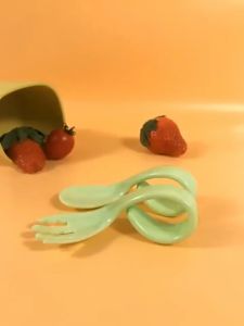 BabyShine 2pcs/set Sendok Garpu Anak Bayi Training Belajar Makan