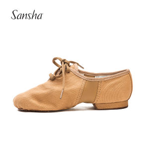 Sansha | Short Lace-up Canvas Dancing Shoes Leather Sole