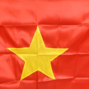 Lá Tổ quốc/cờ đỏ sao vàng vải Phi bóng size 1x14met