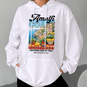 Amalfi Coast Italy Travel Print Iron-on Transfers for Clothing Fusible Clothing Patches Thermo-Stickers for Children DIY Sewing