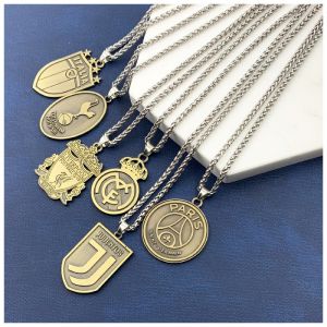 World football countries&club badges keel necklace gift for football fans: BrazilArgentinaPortugalLiverpoolParisItaly