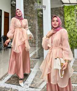 CHESSY Gamis Gaun Pesta Pernikahan Kondangan Wisuda Walimah Muslimah