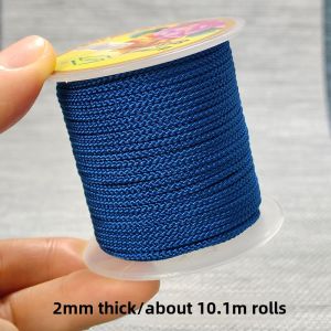 2.0mm Silky Rattail Cord Pendant Rope Necklace Cotton String 883 Encryption Braided Rope DIY Threads for Weaving Necklace Rope Braided Rope Solid
