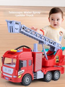 JIAZHIZHI | Spraying Fire Truck Toy with Inertia Light Sound Effects