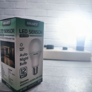 AMASCO LAMPU LED SENSOR CAHAYA 12W 12 WATT PUTIH SNI LIGHT SENSOR BAGUS BERGARANSI 1 TAHUN BAGUS ORIGINAL