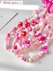 Original Candy Scented Girls Mobile Phone Chain Beaded Red Polka Dot Wrist Cord Cute Handmade Digital Accessories for Women