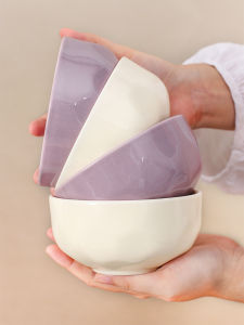 JINJIE | Cream Aesthetic Home Rice Bowl Set