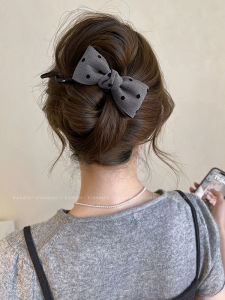 Kẹp Tóc Hình Bướm Họa Tiết Chấm Bi Kiểu Hàn Quốc Kẹp Tóc Xoắn Một Hàng Mới Phụ Kiện Tóc Cao Cấp Cho Phụ Nữ Mùa Thu Đông