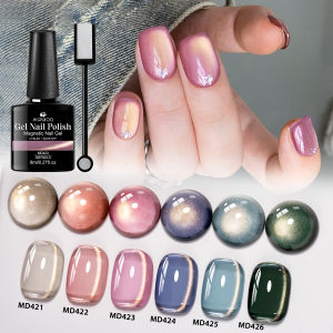 7 PC Light Golden Magnetic เล็บเจลชุดยาวนาน 28 + วัน High-Gloss Nail Art Vernis เจลสําหรับเล็บ DIY ใช้งานง่าย
