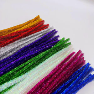 Chenille 8mm * 50 **10 Flash Glitter Powder Hair Root Super Dense Twisted Stick Preschool DIY Bouquet Handmade Material