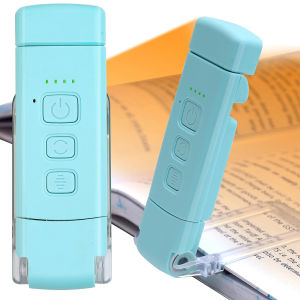Book Reading Light with Timer Rechargeable Light for Reading in Bed Clip-on Bookmark Lamp 3 Amber Colors 5 Brightness Dimmable