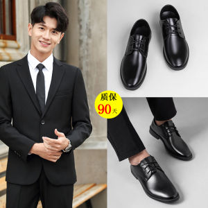 Leather Shoes Casual Business Formal Spring Autumn Wear Resistant Work Interview Mens Shoes Comfortable Breathable Oxford