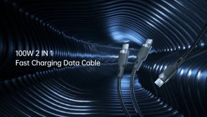 Original Mcdodo Cable 2 in 1 Cable Mcdodo 2in1 Cable 100W 5A Type C Cable PD Cable Fast Charging Cable Fast Charger