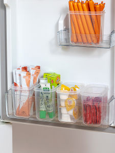 กล่องเก็บของข้างประตูตู้เย็น กล่องใส่ซอส กล่องใส่เครื่องปรุงรส กล่องจัดระเบียบอาหาร กล่องจัดระเบียบประตูตู้เย็น วัสดุ PP