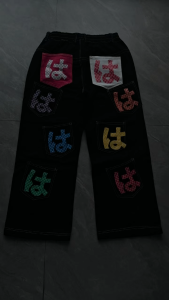 Muiti Pocket Jeans Streetwear New Style Jeans Fashion Summer Autumn Men Women Printed baggy jeans