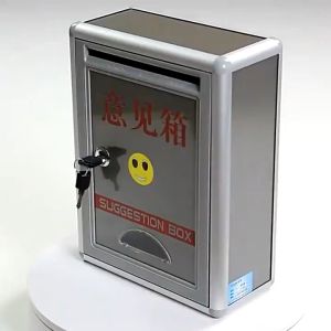 Letter Mailbox Post Box Waterproof Outdoor Security Locking Aluminium Alloy Suggestion Box