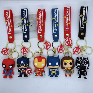 New Marvel Captain America Spider-Man Doll Keychain Pendant Bag Car Key Chain Accessories Gift