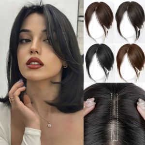 UUMIR 3D Natural Bangs Invisible Middle Part False Bangs  Clip-In Hair Bangs Extensions Women