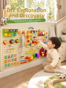 MUFANSEN | DIY Montessori Busy Board Storage Educational Toy