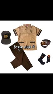 Setelan Seragam Sekolah SD Merah Putih Anak Laki-laki Baju Lengan panjang Celana Panjang Kelas 1-6