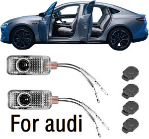 NEW 2pcs For AUDI A1 A3 A4 A5 A6 A7 A8 TT Q3 Q5 Q7 Q8 S3 RS Car Door Projector Ghost Shadow Welcome Light Accessories